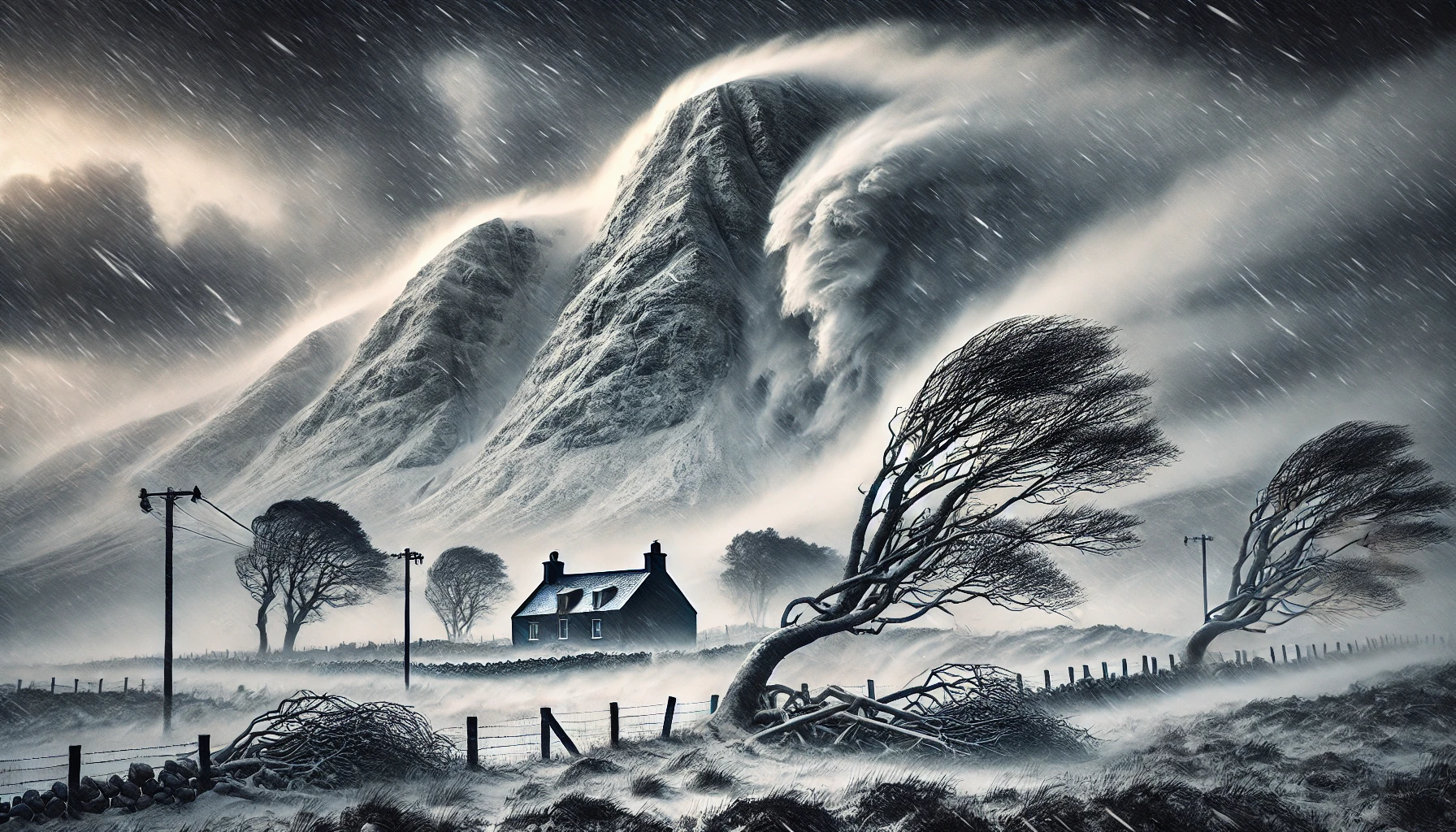 العاصفة داراغ تسبب فوضى في اسكتلندا: رياح بسرعة 80 ميل في الساعة وثلوج كثيفة